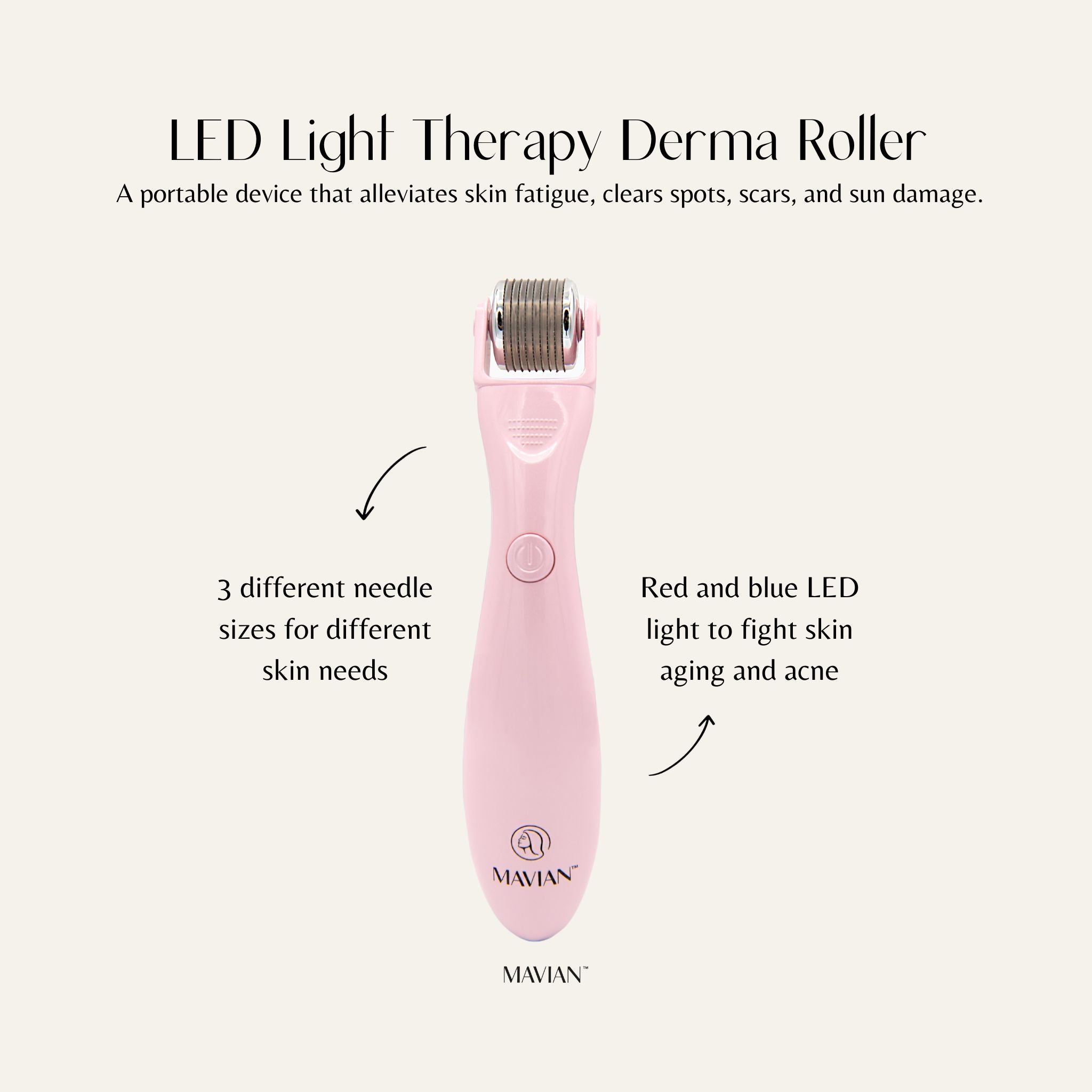 Led Light Therapy Derma Roller from Mavian Beauty