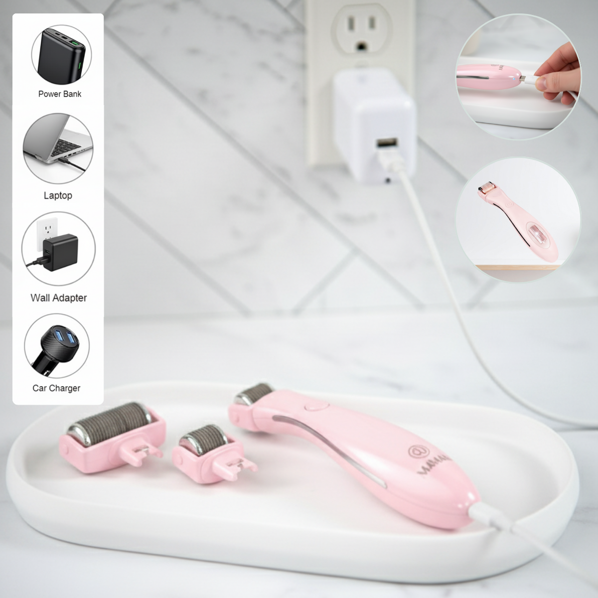 LED Light Therapy and Derma Roller