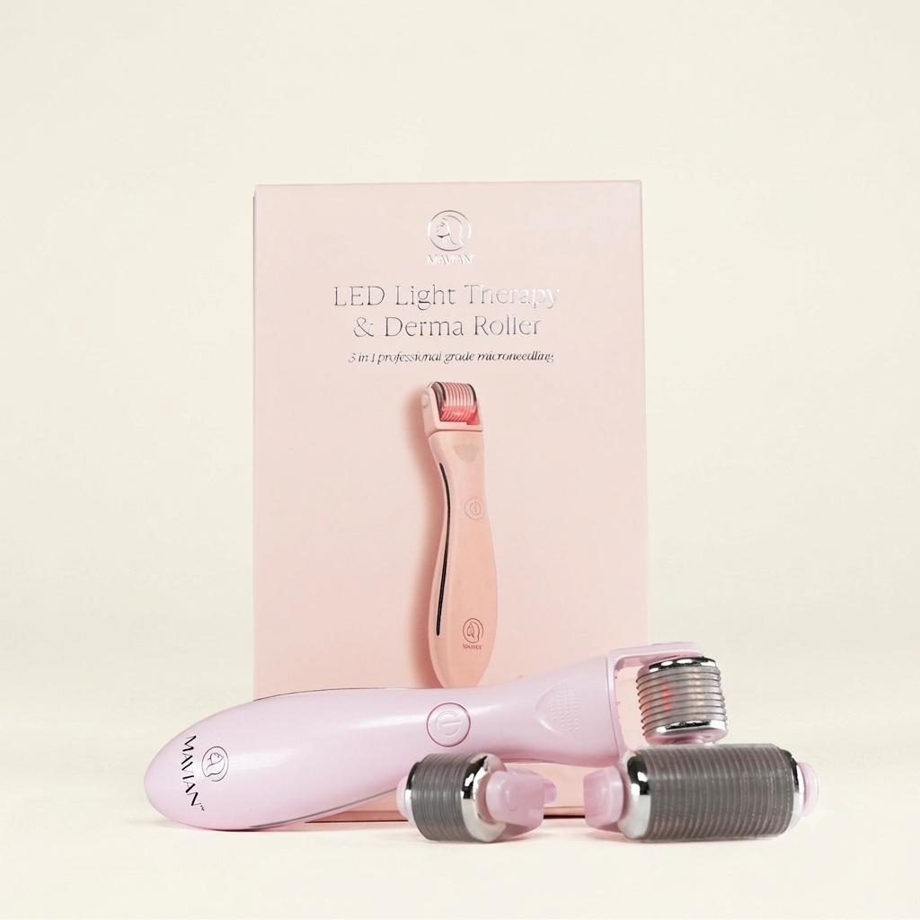 LED Light Therapy and Derma Roller