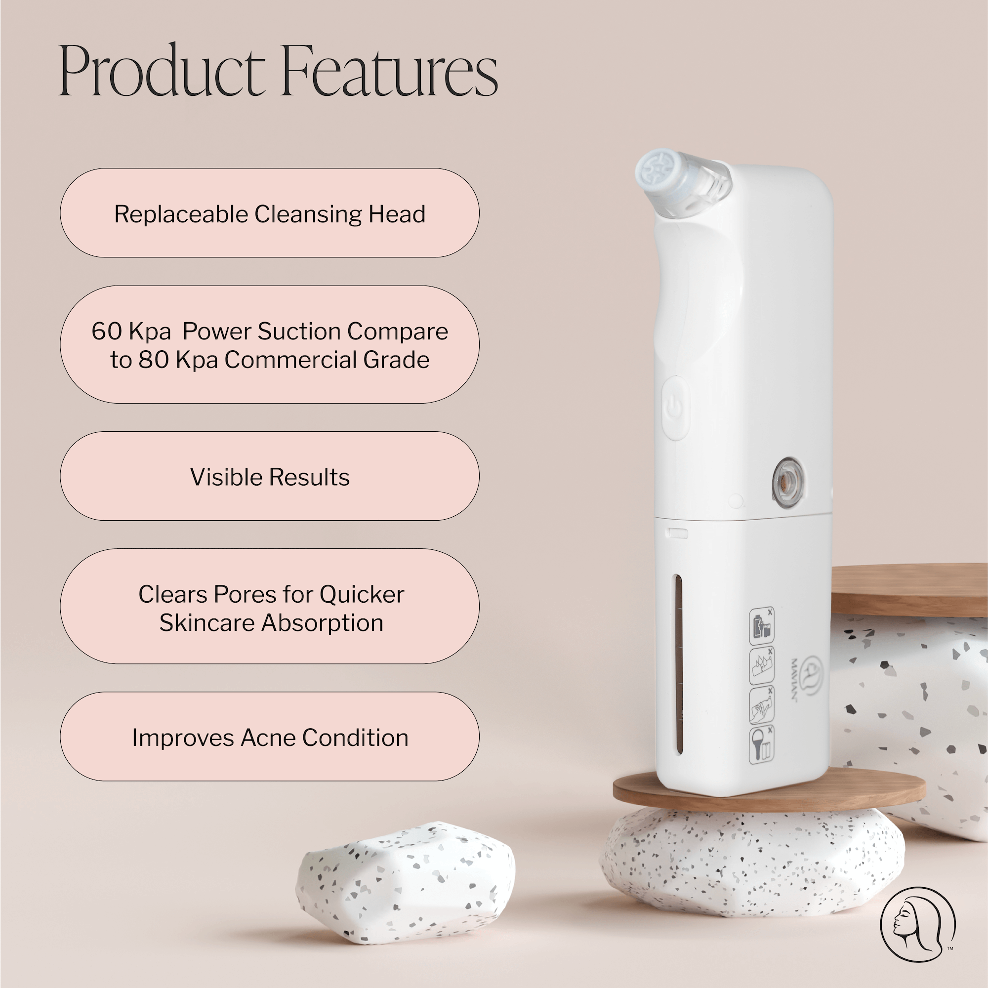 Pore cleansing with vaccum technology home device
