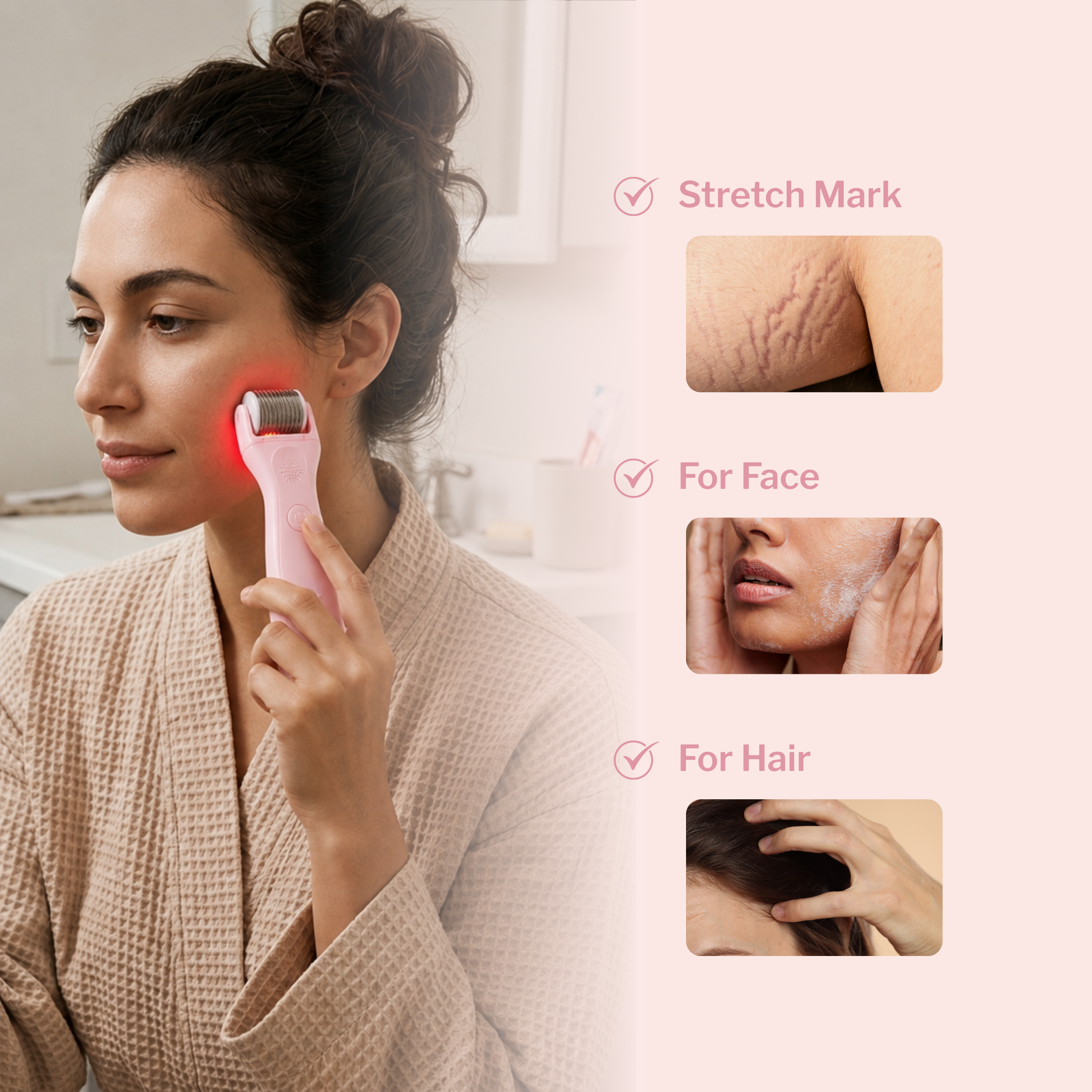 LED Light Therapy and Derma Roller