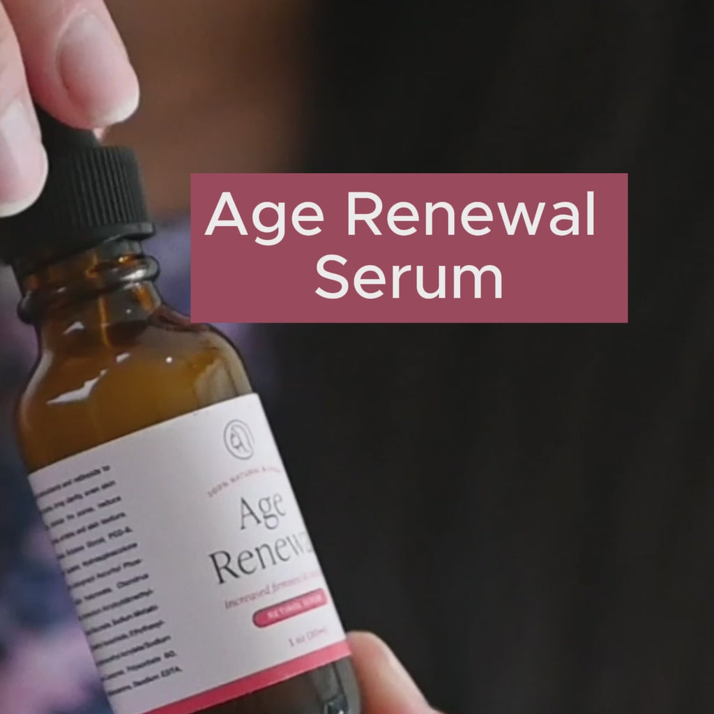 Woman applying Age Renewal Serum from Mavian Beauty